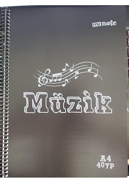My Note 40 Yaprak Plastik Kapak Spiralli Müzik Defteri(1 Adet) modelleri