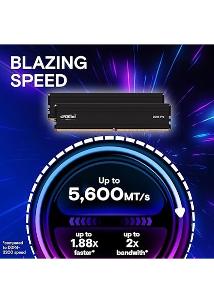 Pro Ram 32GB Kit (2X16GB) Ddr5 5600MHZ (Veya 5200MHZ Veya 4800MHZ) Masaüstü Bellek CP2K16G56C46U5 fiyatları