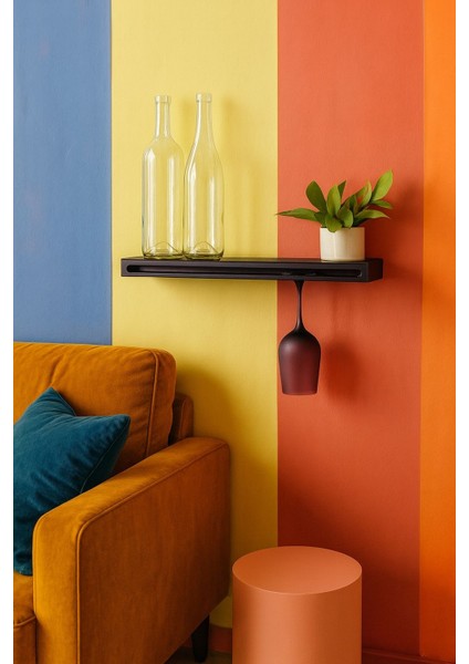 Duvara Monte Şarap Rafı, Metal Şaraplık