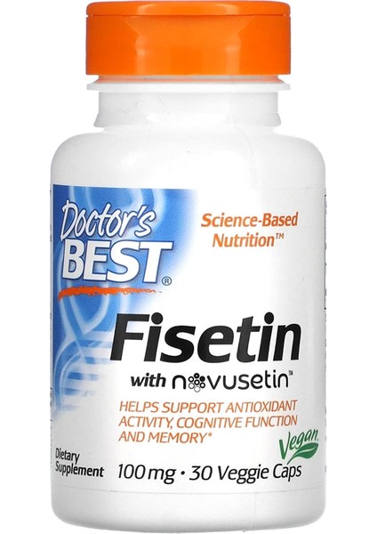 Doctors Best Fisetin With Novusetin 100 Mg 30 Veggie Caps