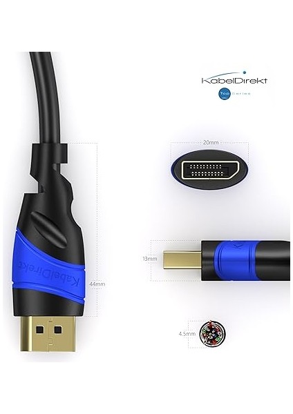 – 8k Displayport Kablo – 2m – Dp Kablosu, Almanya’da Geliştirilmiştir – 0,5-10M Arasında Mevcuttur (Pc/laptop Için Display Port Monitör Kablosu, 8K/4K@60Hz, 144Hz, Dolby Audio, Siyah) modelleri