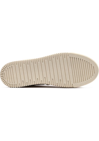 Kadın Bej Bağcıklı Kalın Tabanlı Desenli Deri Sneaker 25AFD142114 fırsatları