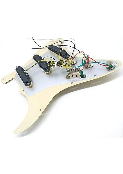 Gitar Pickguard Manyetikler Yüklü Prewired Scratch Plate Montaj Sss Sarı modelleri