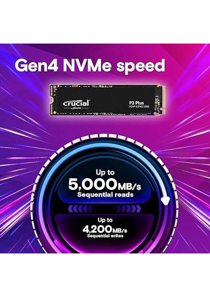 P3 Plus 2tb M.2 Pcıe Gen4 Nvme Dahili SSD - 5000MB/S'YE Kadar - CT2000P3PSSD8 fiyatları