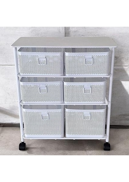 Home 3 Katlı Bölmeli Paslanmaz Metal Sebzelik (Beyaz) fiyatları