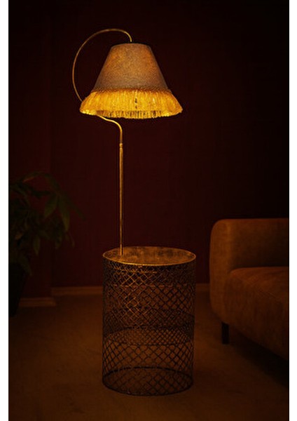 Ayd. Lambader Elips Siyah Sarı Patine Ahşap Malzeme 148 cm Salon İçin indirimleri