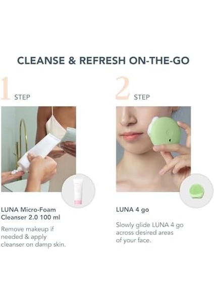 Foreo Luna 4 Go Yüz Temizleme Fırçası ve Yüz Masaj Aleti + Luna Mikro Köpük Yüz Temizleyici 2.0, 100ML - Yüz Yıkama - Gözenek Giderici - Yüz Bakımı - Yüz Cilt Bakım Ürünleri - Tüm Cilt Tipleri Için fiyatları