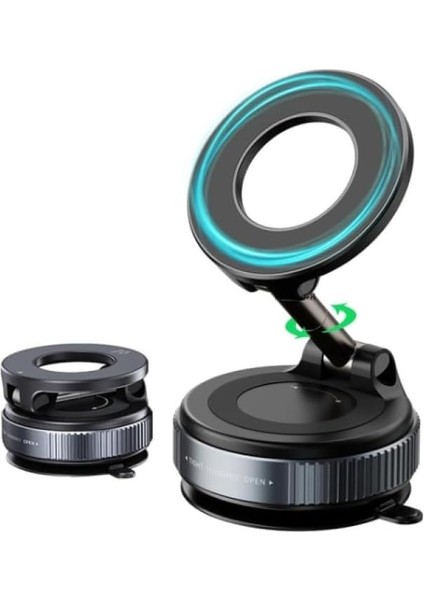 Vakumlu Katlanır Araç Telefon Tutucu, 360 Derece Dönebilen, Güçlü, Akıllı Telefon Tutucu, Ayna, Cam, Torpido (Siyah) modelleri