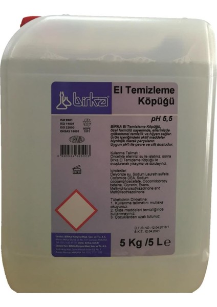 Birka Ekonomik El Temizleme Köpüğü 5 Kg.