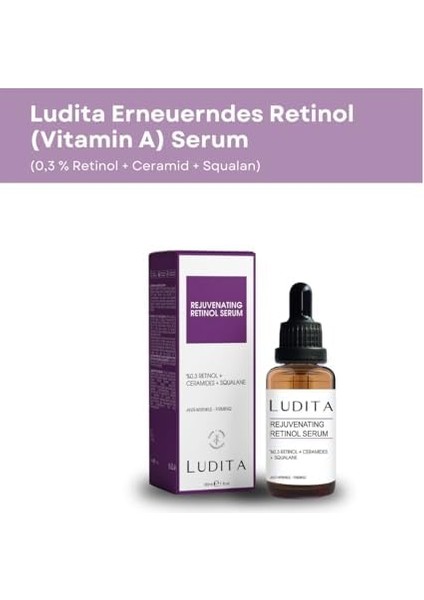 Ludita Kırışıklık Karşıtı ve Yenileyici Retinol (A Vitamini) Serum (0.3% Retinol, Ceramide, Squalane) fiyatları