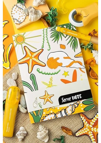 Note Defter 15 x 21 Cızgılı Desenli Hardal Sarı fiyatları