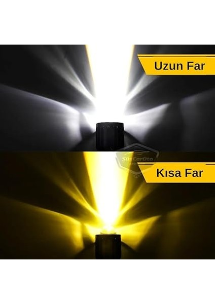Aksesuar Otomobil Araç Motosiklet Mercekli Far Ampulü LED Far Çift Renk Sarı-Beyaz Csp LED Lamba Delici Yayıcı S2 Uzun Kısa 1 Adet BA20D H6 fırsatları