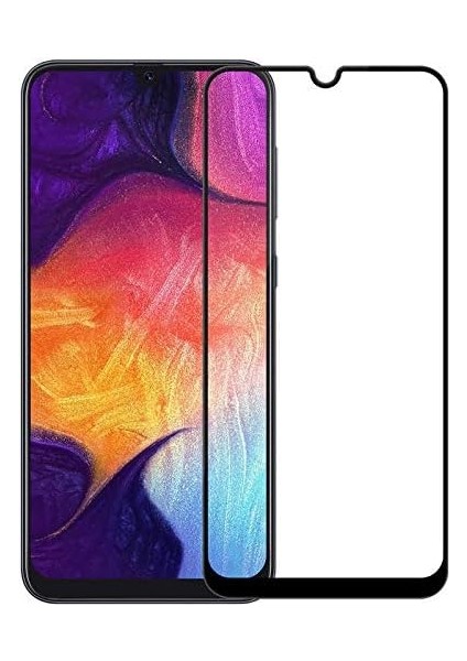 ile Uyumlu Galaxy A20S Ekran Koruyucu Tam Kapatan Fib Siyah