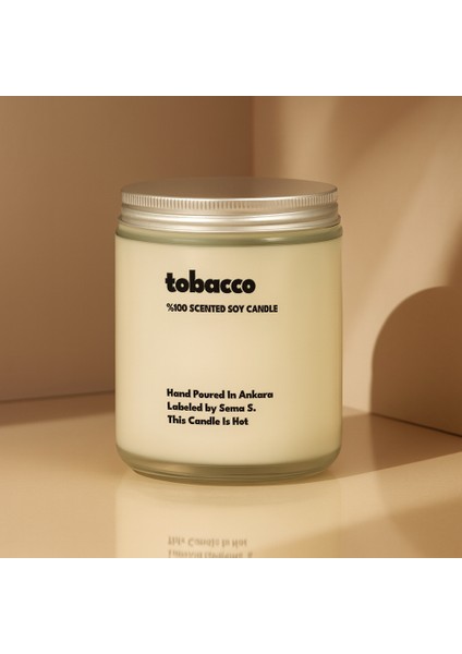 : Tobasso : Cam Kavanozda Kokulu %100 Soya Mum (Tütün, Oud, Amber, Sandal, Sedir) fiyatları