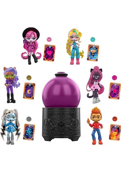 High Iksirleri Kristal Küre Mini Bebekler, Su Değişimli 8 Cm'lik Sürpriz Karakter Figürleri, Tılsım ve Tarot Kartı (Karakterler Çeşitlilik Gösterebilir), JCX99