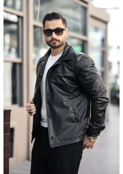 Yeni Sezon Erkek Baharlık Düğmeli Italyan Kesim Deri Ceket fiyatları