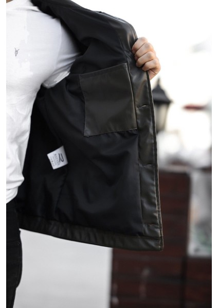 Yeni Sezon Erkek Baharlık Düğmeli Italyan Kesim Deri Ceket indirimleri