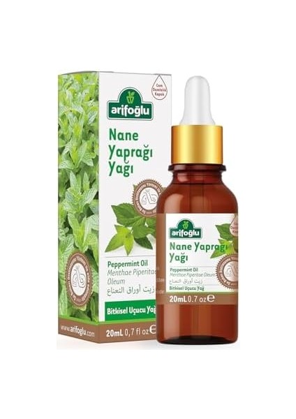 Arifoğlu Nane Yaprağı Yağı 20ML – Ferahlatıcı ve Canlandırıcı Nane Yağı | Arifoğlu Peppermint Leaf Oil 20ML – Refreshing And Invigorating Peppermint Oil