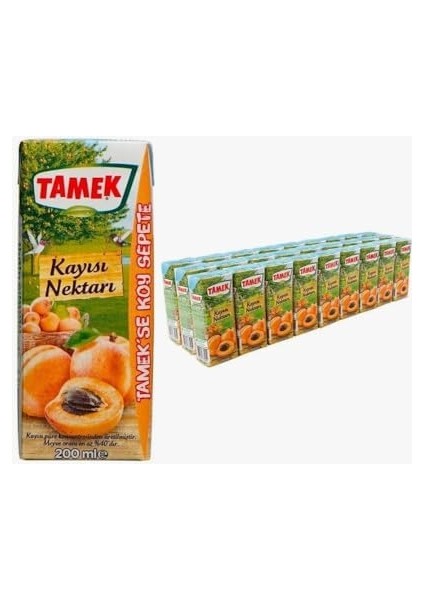 Tamek Kayısı Nektarı Lf 200 cc x 27 Adet fiyatları
