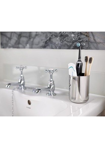 Joseph Easystore - Lüks Paslanmaz Çelik Diş Fırçası Tutucu Caddy Banyo Depolama, Standart Çelik indirimleri