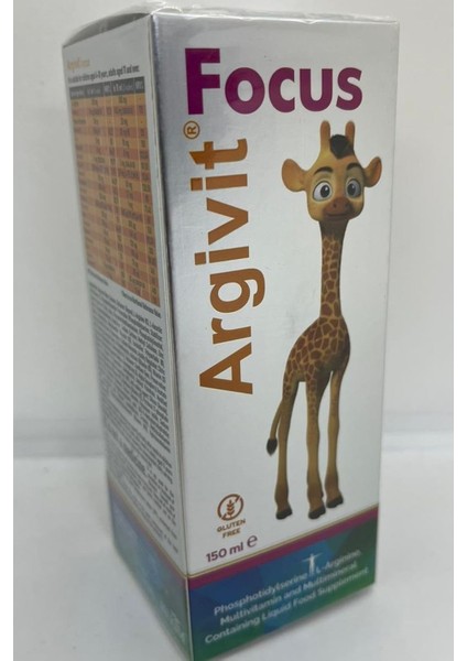 Argivit Focus Fosfotidilserin, L-Arjinin, Multivitamin ve Multimineral Içeren Şurup 150ML 103843 fiyatları