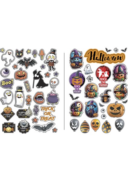 Halloween Sticker Seti 2 Sayfa 35X50 cm