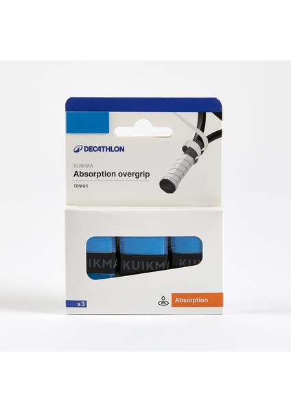 Tenis Overgrip - Mavi - 3 Adet - ABSORB