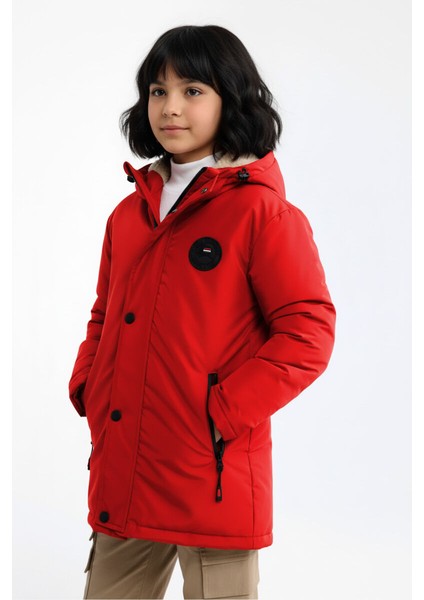 İçi Kürklü Su ve Rüzgar Geçirmez Kapüşonlu Kız Çocuk Mont fiyatları