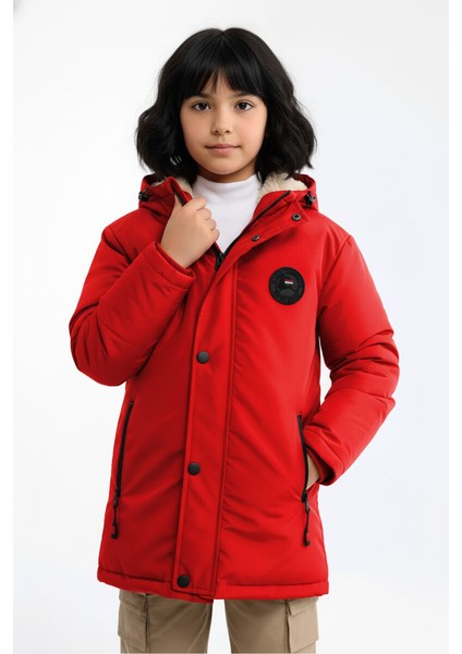 İçi Kürklü Su ve Rüzgar Geçirmez Kapüşonlu Kız Çocuk Mont modelleri