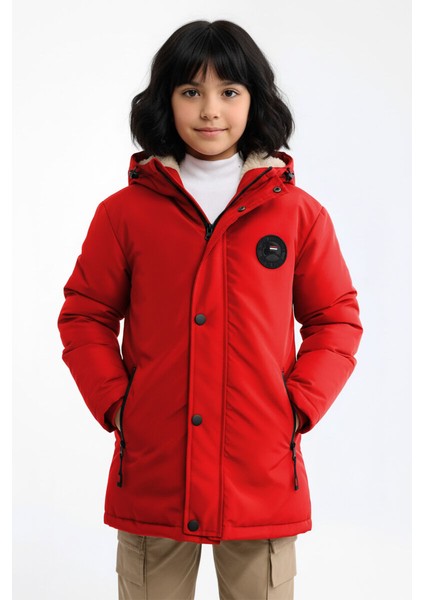 İçi Kürklü Su ve Rüzgar Geçirmez Kapüşonlu Kız Çocuk Mont fırsatları