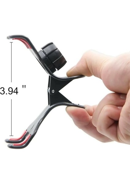 Akrobat Telefon Tutucu Oynar Başlıklı Klipsli Araç Içi Masa Kenarı Telefon Tutacağı (Siyah) indirimleri