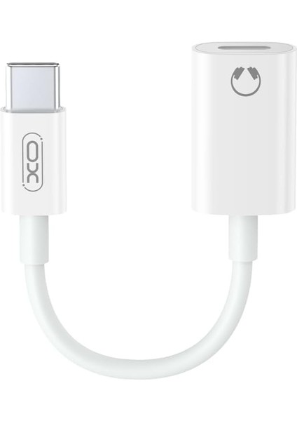 Xo Type-C To Lightning Hd Ses Adaptör Kablosu – Tak Çalıştır, Mikrofon ve Müzik Desteği, Hd Ses Kalitesi, Geniş Uyumluluk, Kablolu Kontrol, NB-R268B, ile Uyumlu, Beyaz