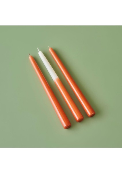 Şamdan 3&apos;lü Mum Kiremit (25X2 Cm)