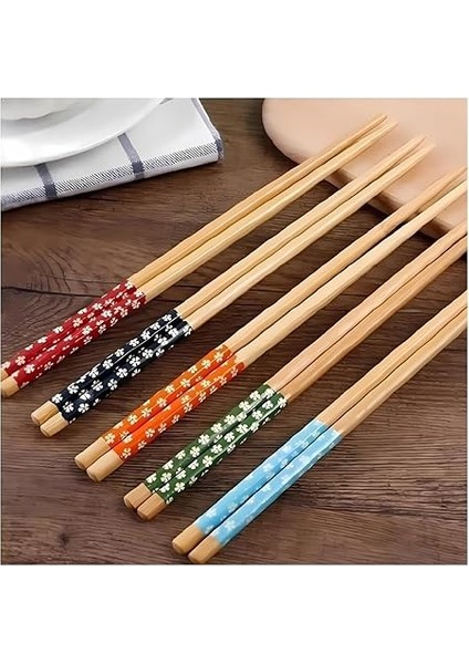 Adet Bambu Desenli Yıkanabilir Çin Çubuk - Sushi, Ramen ve Noodle Yemek Çubukları Seti fiyatları