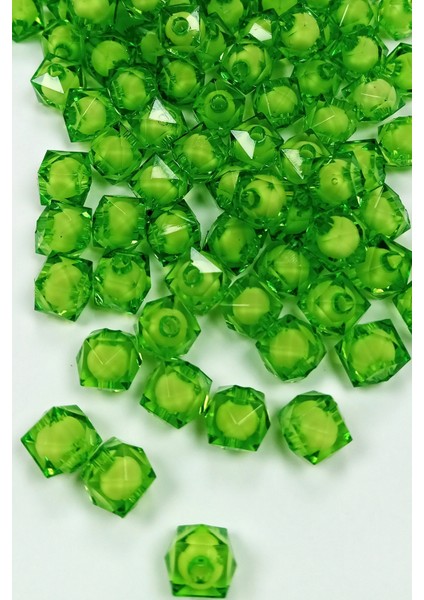 Litaetrend Küp Boncuk Içten Boncuklu Bileklik Çanta Boncuğu 10 mm 50 gr Yeşil - BNC450 fiyatları