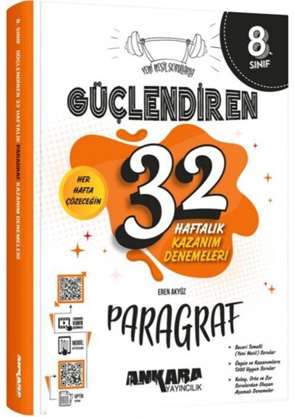 8.sınıf Güçlendiren 32 Haftalık Paragraf Denemesi (Güncel Marif Model) fiyatları