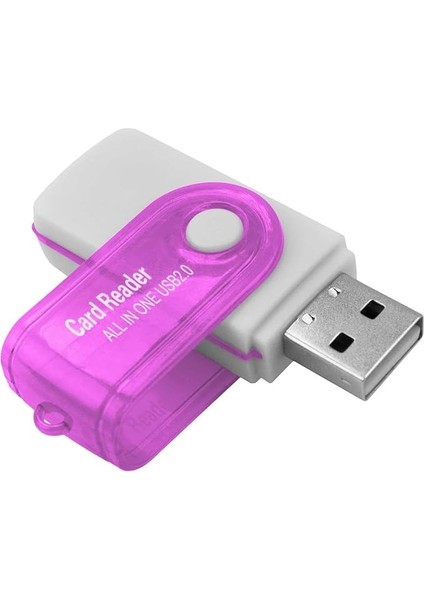 Pc Için USB Sd Kart Okuyucu, Micro Sd Karttan USB Adaptörüne, Kamera Için Ms Duo/micro Ms Kart Okuyucu Hafıza Kartı Okuyucu, Pc/dizüstü Bilgisayar Için Kart Okuyucu Mor