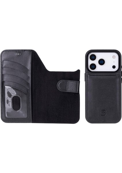iPhone 17 Pro Max Uyumlu Hakiki Deri Magsafe ve Rfıd Koruma Özellikli Çıkarılabilir Cüzdanlı Kılıf modelleri