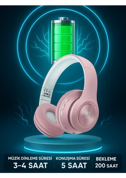 Kablosuz Bluetooth Kulaküstü Kulaklık-Mikrofonlu, Stereo Ses, Aux ve Hafıza Kartı Desteği Pulse fırsatları