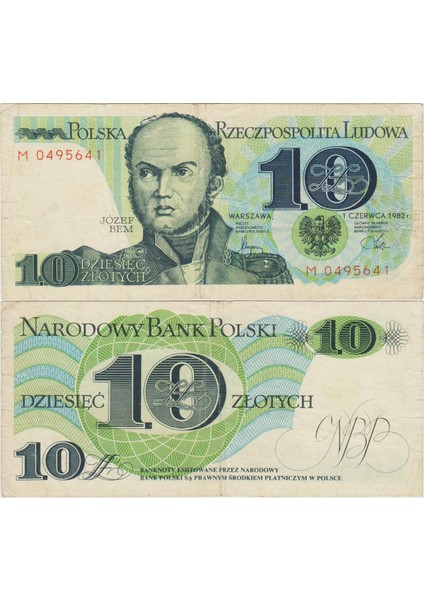 Polonya 10 Zloty 1982 Çok Temiz(-)