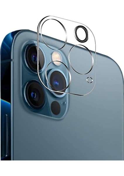12 Pro Uyumlu Kamera Lens Tam Şeffaf Temperli Cam Yüksek Çözünürlüklü Hd Çizilmez ve Parmak Izi Bırakmaz