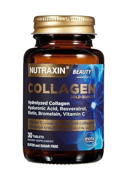 Beauty Gold Collagen C Vitamini, Hyalüronik Asit, Kolajen Takviye Edici Gıda (1 x 30 Kapsül) fiyatları