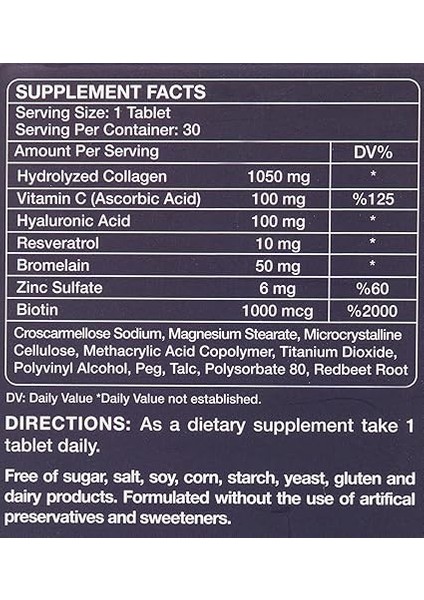 Beauty Gold Collagen C Vitamini, Hyalüronik Asit, Kolajen Takviye Edici Gıda (1 x 30 Kapsül) modelleri