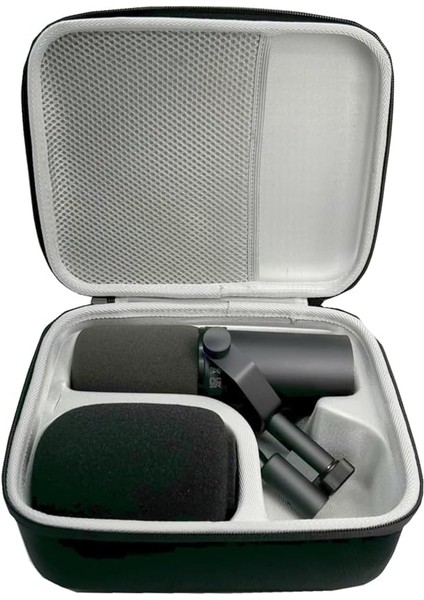 Shure SM7B Vokal Dinamik Mikrofon ve Mv7 / MV7X USB Podcast Mikrofon Için Seyahat Taşıma Çantası Sert Eva Koruyucu Kılıf Saklama Çantası Shure SM7B/MV7/MV7X Için, Siyah, Taşıma Çantası
