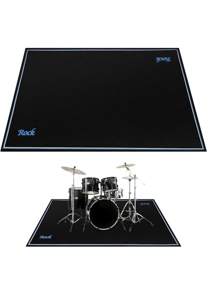 Halı, Elektrikli Davul Mat, Caz Davul Kitleri Için Ses Geçirmez Halı, 47 x 63, Davul Aksesuarları