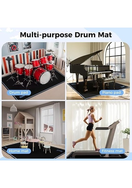 Halı, Elektrikli Davul Mat, Caz Davul Kitleri Için Ses Geçirmez Halı, 47 x 63, Davul Aksesuarları modelleri