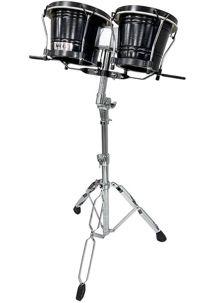 BG-220ST Standlı Siyah Bongo Siam Meşesi Doğal Deri