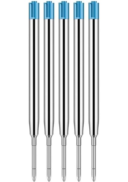 Kalem Yedeği 5 Adet Tükenmez Kalem Içi Yedek Mavi Metal Tükenmez Kalem Içi Okul Ofis Jel Kalem Içi Mavi
