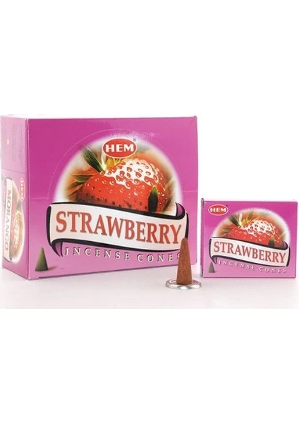 Strawberry Aromalı Konik Tütsü