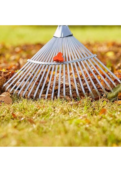 Ayarlanabilir Bahçe Tarla Tırmık Çim Peyzaj Yaprak Ot Saman Temizleme Toplama Tırmığı 1 Adet